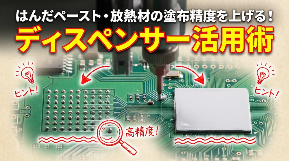 はんだペースト・放熱材の塗布精度を上げる！ディスペンサー活用術